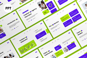 White Blue Modern Pitch Deck PPT, a Presentation Template by graphicook