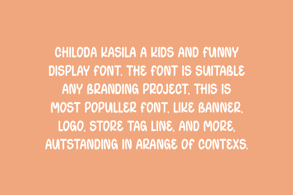 Chiloda Kasila - Kids Font, a Sans Serif Font by Iqsiart Studio (Photo 3 of 6)