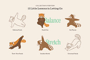 Red Panda Yoga Illustration Set, an Animal Illustration by dosome.my (Thumbnail 4 of 10)
