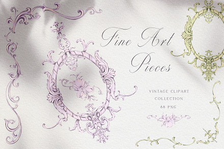 Fine Art Pieces Wedding clipart