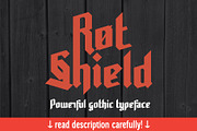 Rot Shield, a Blackletter Font by NREY (Thumbnail 1 of 5)