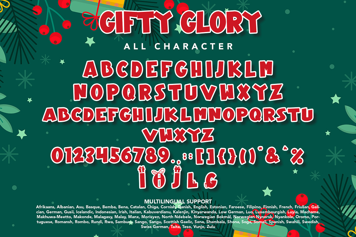 Gifty Glory, a Sans Serif Font by HATFSTUDIO (Photo 8 of 8)