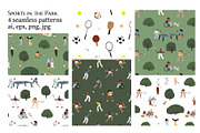 Park activity seamless patterns set, a Background Graphic by LyubovZaytseva (Thumbnail 1 of 8)