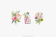 summer garden watercolor florals, a Decorative Illustration by Patishop Art (Thumbnail 7 of 10)