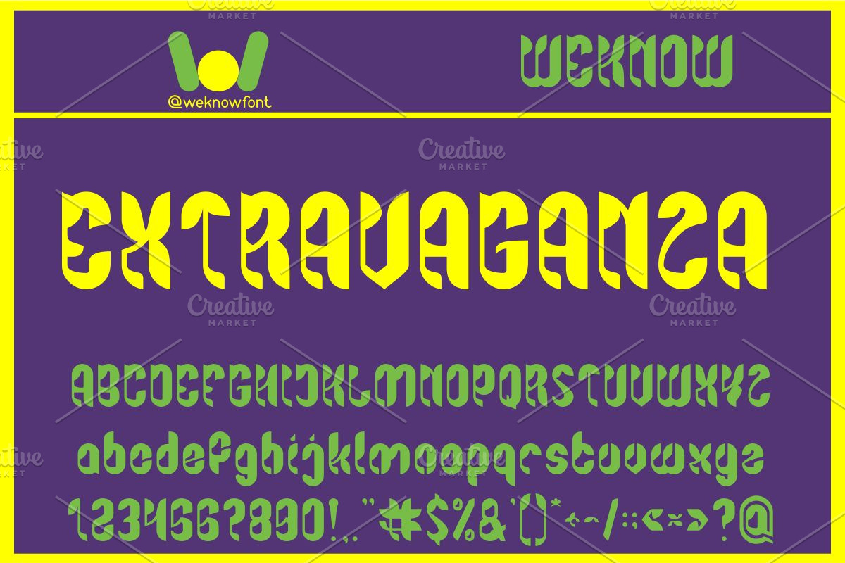 extravaganza font, a Font by weknow (Photo 1 of 5)