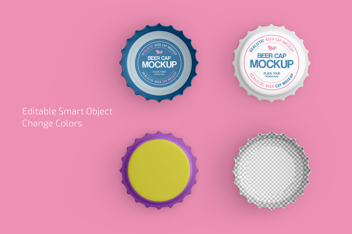 Beer Cap Mockup Set, a Product Mockup by Country4k (Photo 2 of 4)