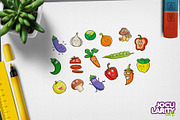 Cute Vegetables Cartoon Characters, a Food Illustration by Jocularity Art (Thumbnail 2 of 3)