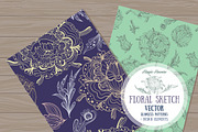 Floral Sketch Seamless Textures, a Pattern Graphic by kisikoida (Thumbnail 2 of 4)