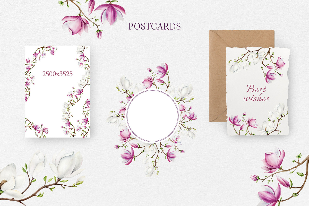 MAGNOLIA - Watercolor collection, a Decorative Illustration by Navenzeles (Photo 3 of 13)