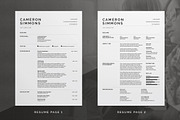 Pro Resume/CV - Cameron, a Resume Template by bilmaw creative (Thumbnail 2 of 3)