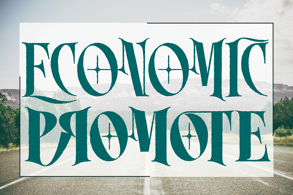 ECONOMIC PROMOTE FONT, a Serif Font by 177Studio (Photo 1 of 8)