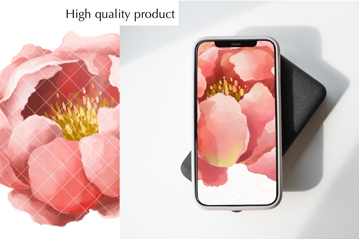 Peonies. Beautiful flowers, a Decorative Illustration by NastyaKim (Photo 5 of 6)
