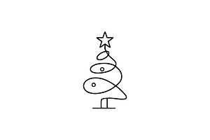 Spiral Star Ornament Christmas Tree, a Branding & Logo Template by Vectorium Studio