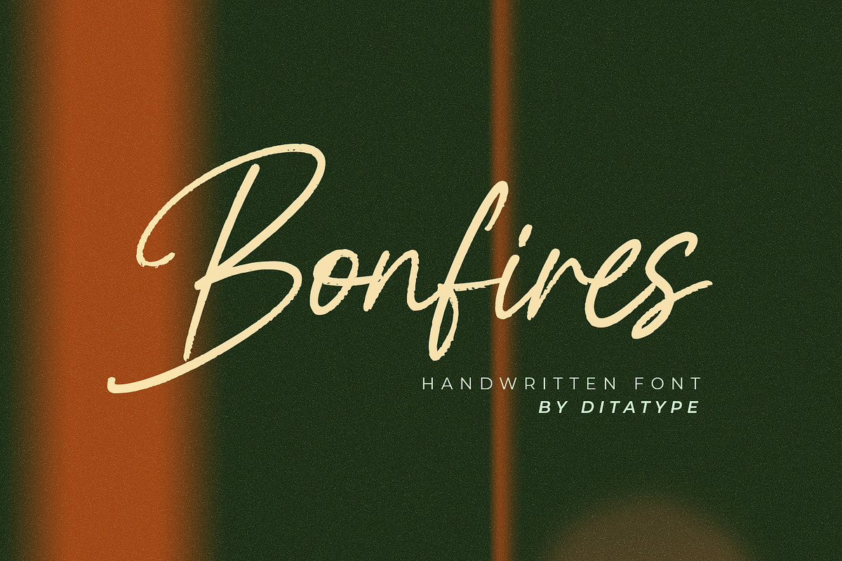 Bonfires, a Script Font by Ditatype (Photo 1 of 10)