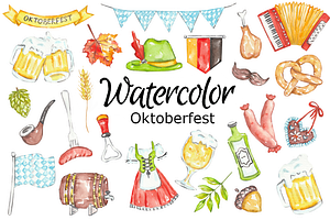 Octoberfest watercolor clipart