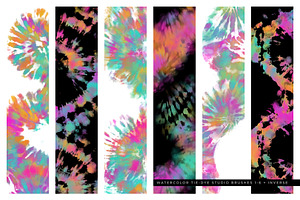 Watercolor Tie-Dye Pattern Brushes