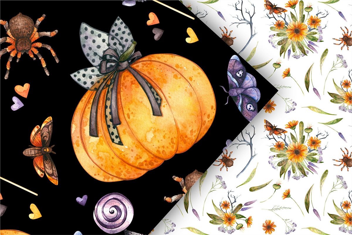 Watercolor Halloween Clipart, an Object Graphic by Valin Malin (Photo 9 of 14)