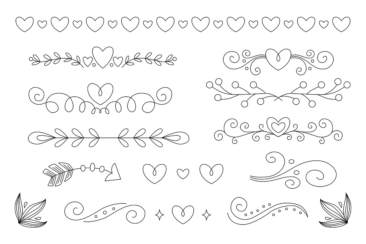 Hand drawn elegant dividers, an Object Graphic by Tiger and Flower (Photo 13 of 16)