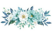 Elegant Blue Floral Clipart, an Illustration by jahid234 (Thumbnail 7 of 11)
