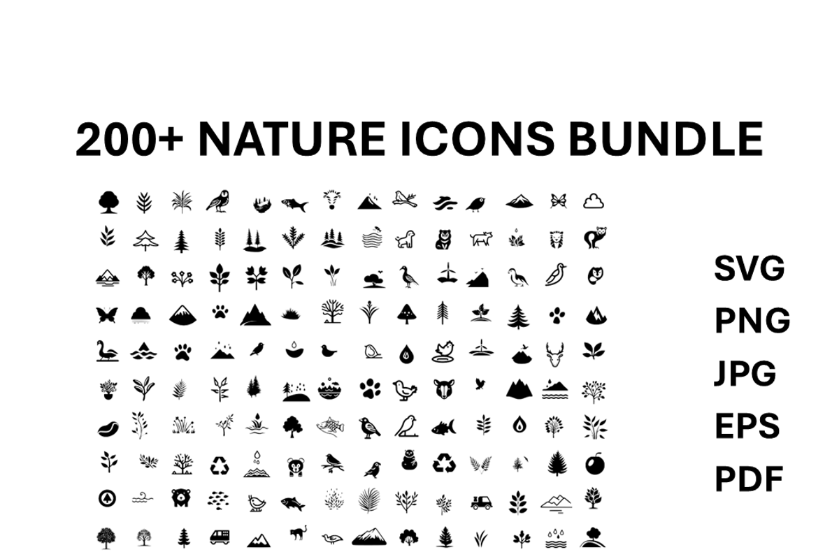 Nature Icon Bundle svg set, an Icon by IconValue (Photo 2 of 2)