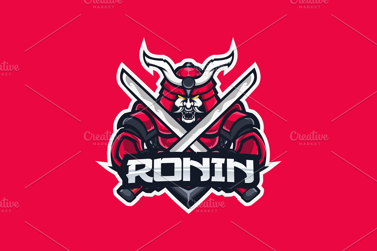 Ronin Skull Mascot Esport Logo, a Branding & Logo Template by prps.std (Photo 3 of 3)