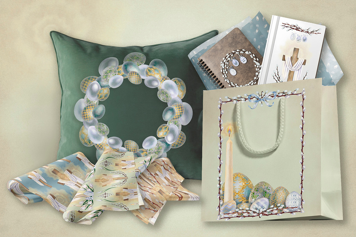 Religious Easter Watercolor Clipart, a Seasonal Illustration by EL_SUHOVA (Photo 7 of 8)