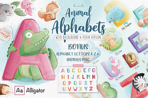 Cute Animals Alphabets A-Z