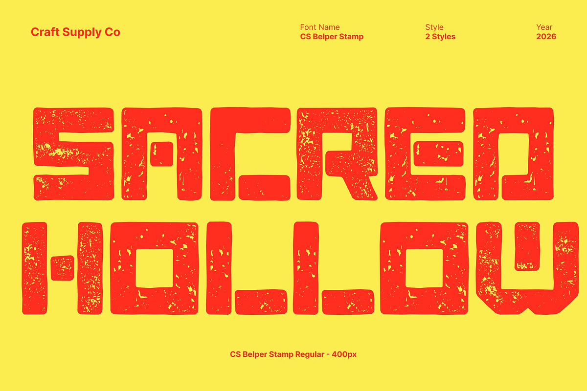 CS Belper Stamp, a Sans Serif Font by Craft Supply Co. (Photo 2 of 8)