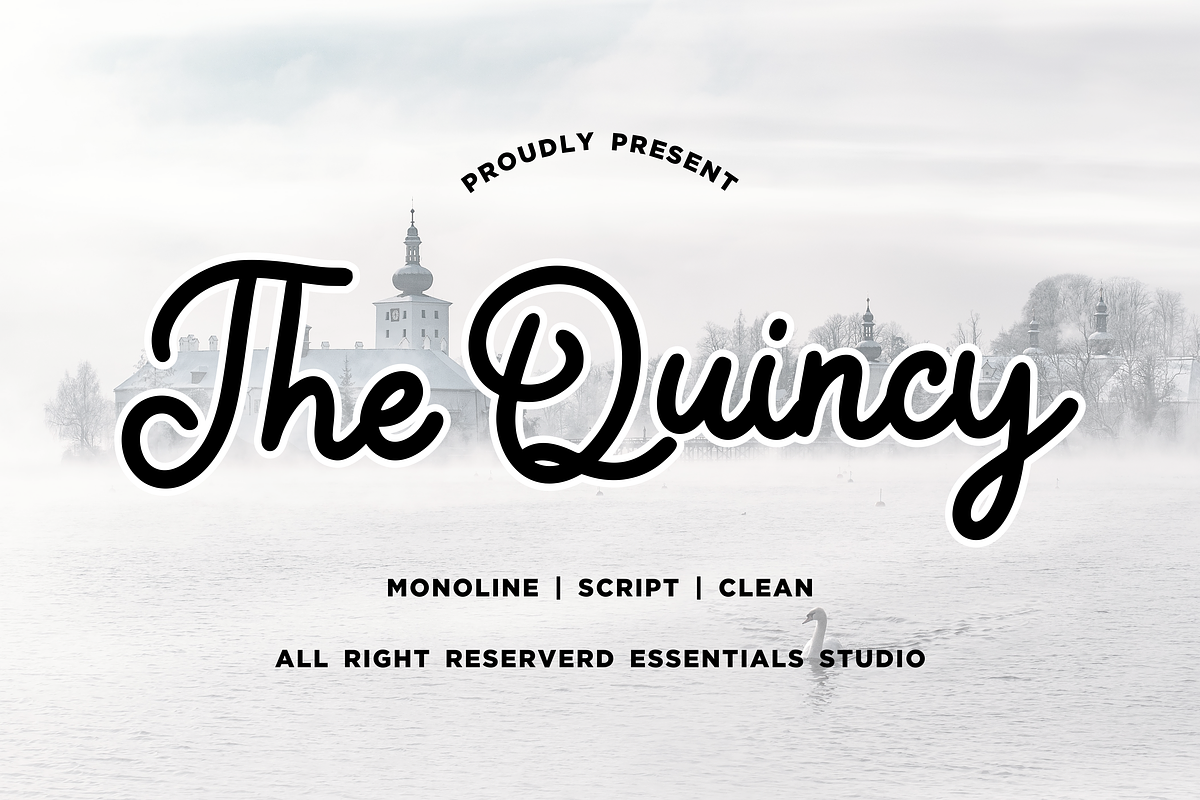 The Quincy, a Script Font by Essentials Studio (Photo 1 of 9)