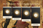 Celestial Gold Foil Papers & Frames, a Social Media Template by The Flossy Finch (Thumbnail 3 of 20)