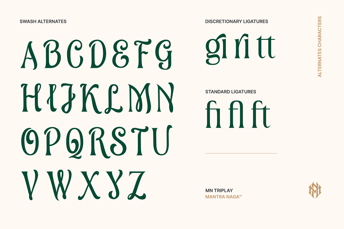 MN Triplay - Elegant Display Serif, a Serif Font by Mantra Naga (Photo 6 of 15)
