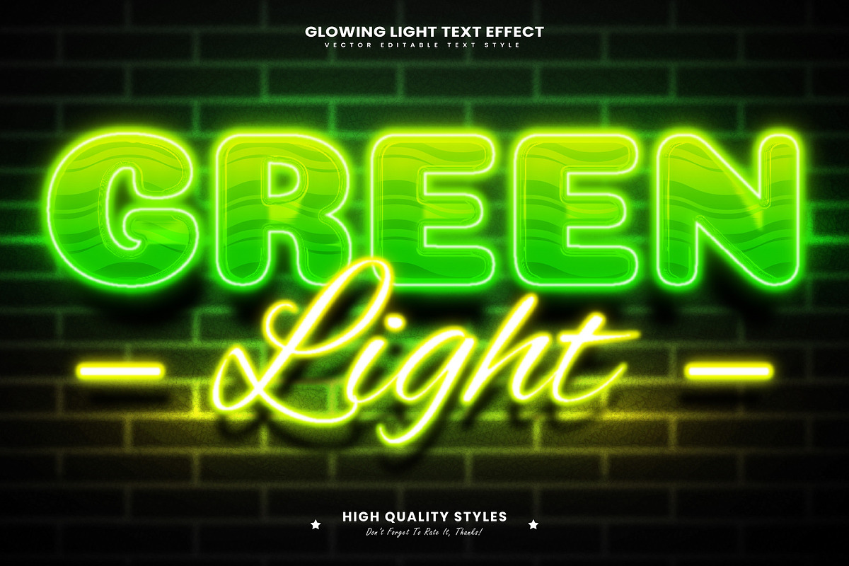 Glowing Light Vector Text Effect V2, a Layer Style Add-On by Niestart Creation (Photo 2 of 5)
