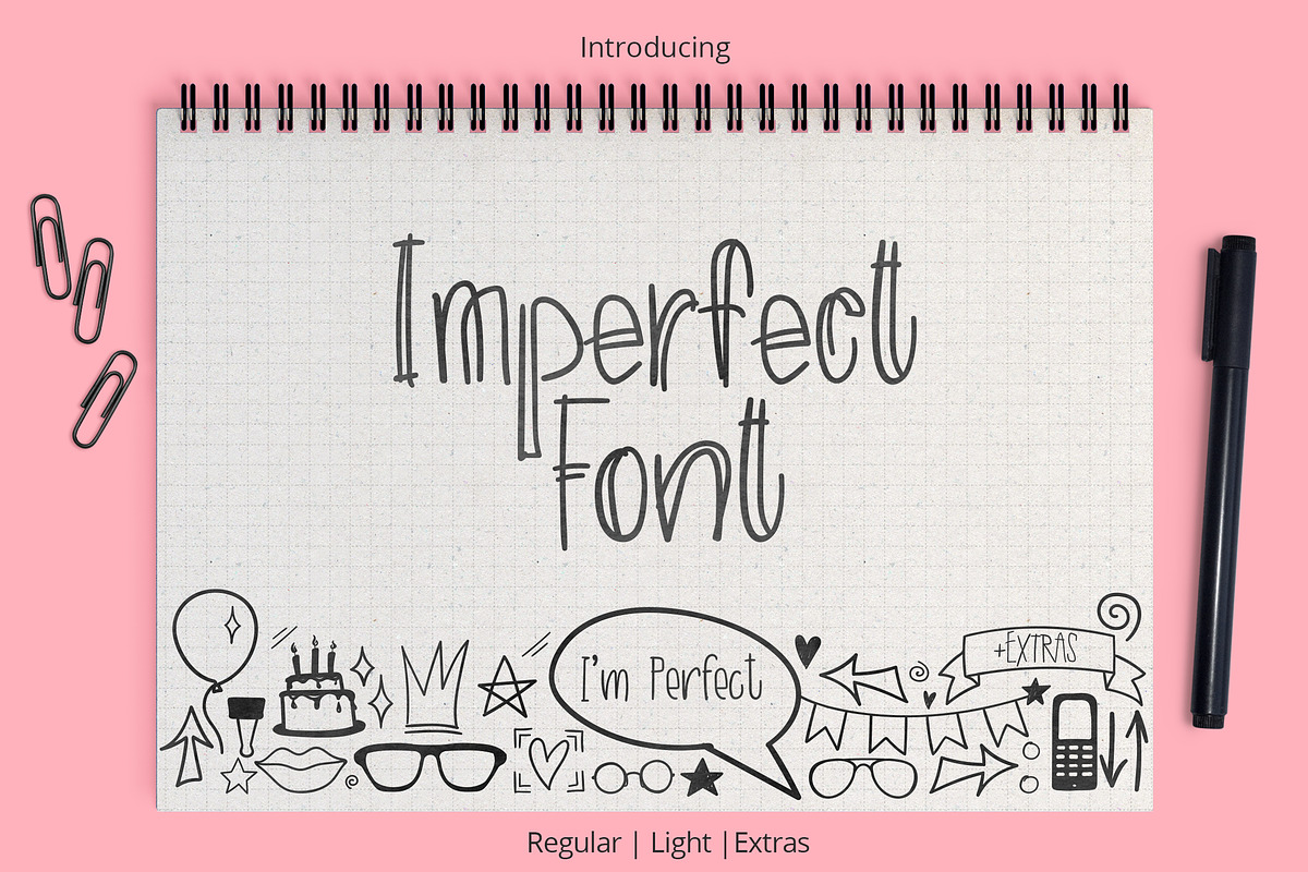 Imperfect. Marker scribble font