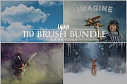 SALE! 110 Brush Bundle for Photoshop, a Brush Add-On by Uplift Actions (Thumbnail 1 of 16)