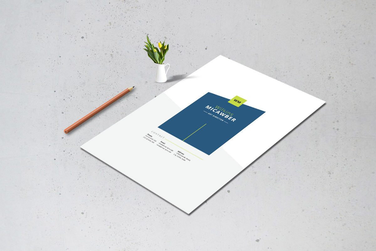 Green Navy Blue Resume / CV preview 3
