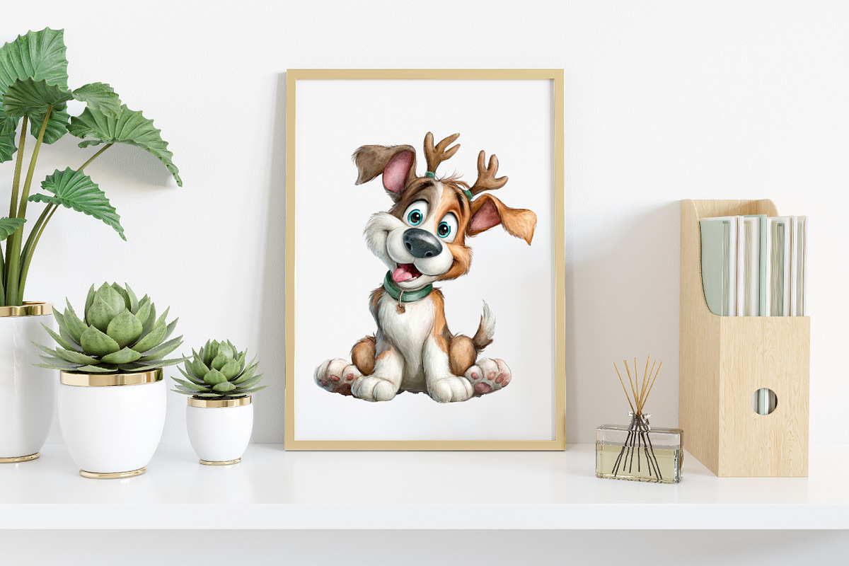 Christmas Dogs Clipart Bundle, an Illustration by Canvas Craft (Photo 6 of 7)