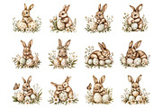 Watercolor Easter Animals Clipart, an Illustration by Designking (Thumbnail 5 of 5)