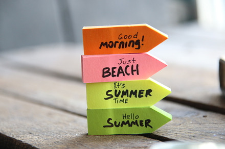 Hello summer and Summer time concept