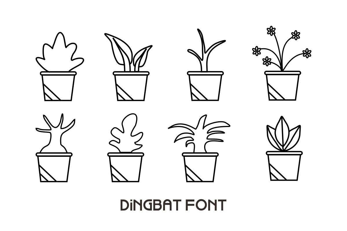 House Plant, a Symbol Font by Fourteen Letter (Photo 2 of 4)