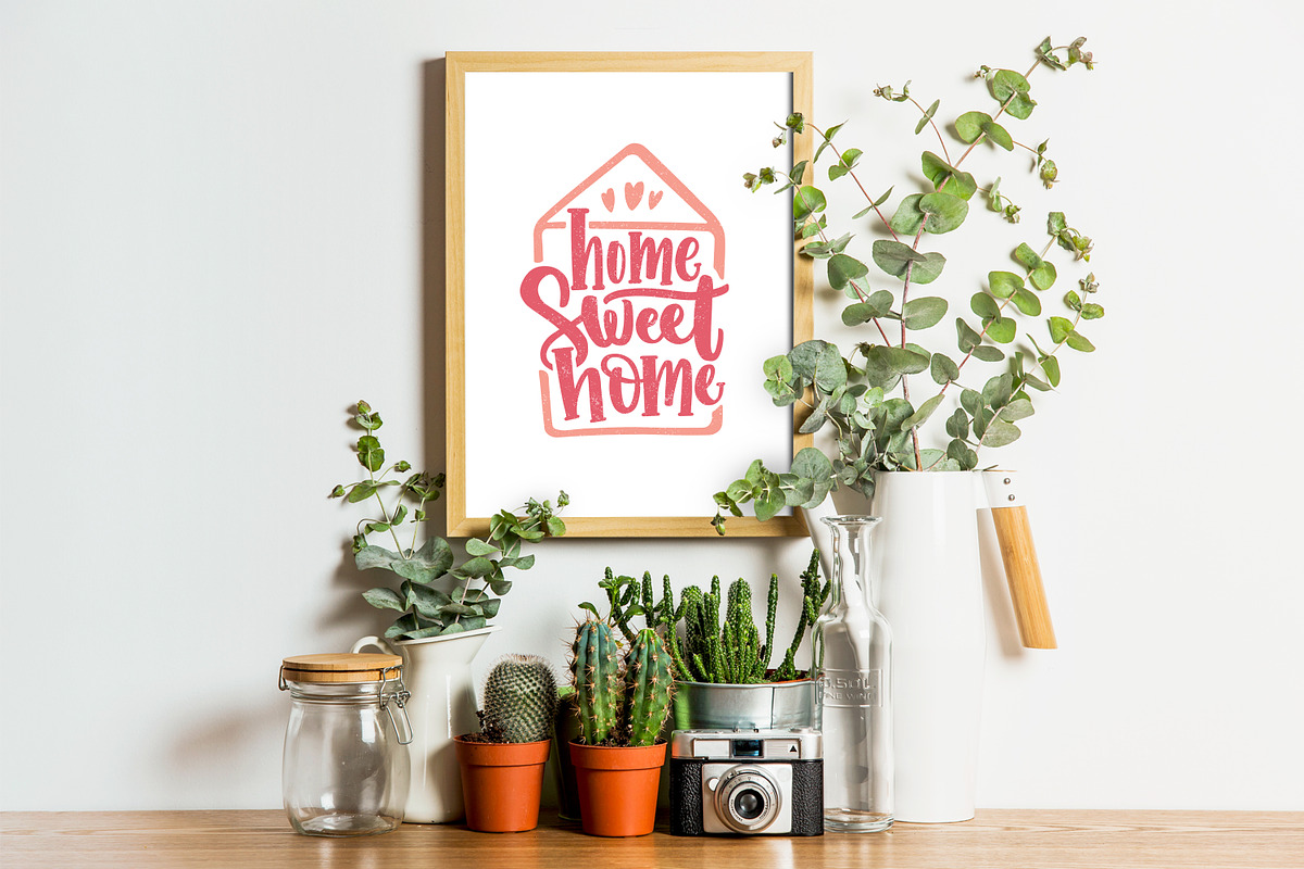 Home sweet home lettering, a Decorative Illustration by Good Studio (Photo 5 of 6)