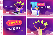 Rating illustrations with characters, a Technology Illustration by Julia Tim (Thumbnail 1 of 7)