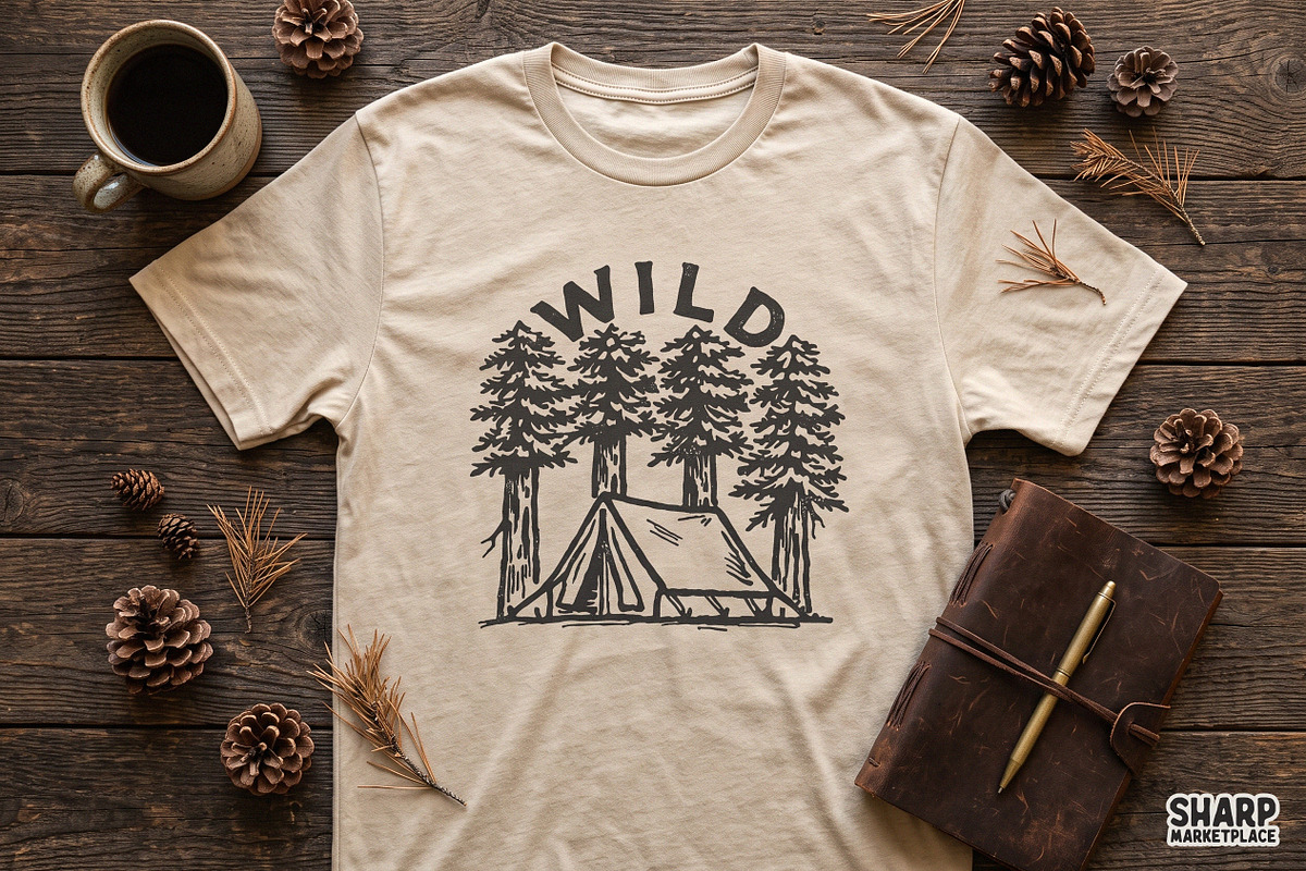 Wild Vintage Pine Tree Tent, an Object Graphic by SharpMarketplace (Photo 3 of 4)