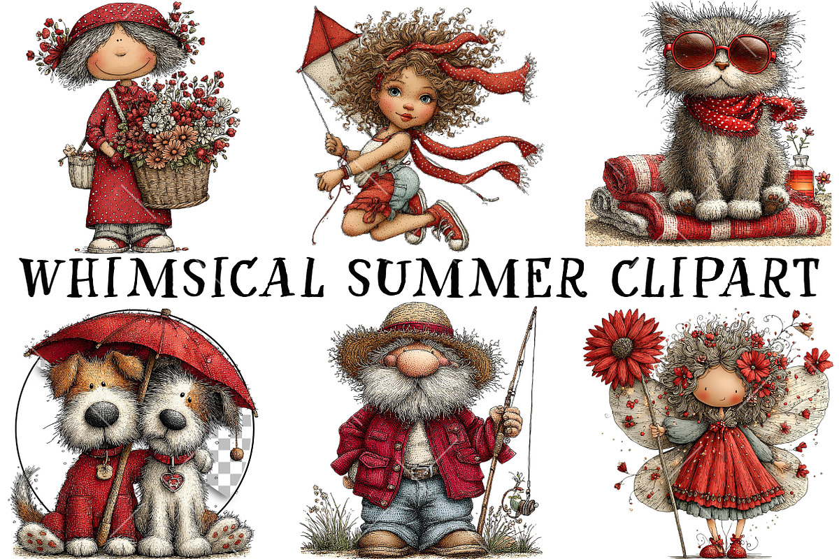 Whimsical Summer Clipart, an Illustration by OK Design (Photo 2 of 6)