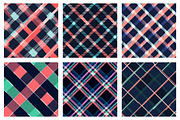 Navy & Mint Diagonal Plaid, a Texture Illustration by Dream Creation (Thumbnail 2 of 5)