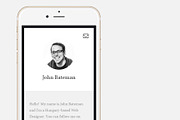 Bateman - Simple HTML5 Portfolio, a HTML Template by Mattias (Thumbnail 2 of 2)
