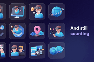 Metaversy - Metaverse 3D Icon Set