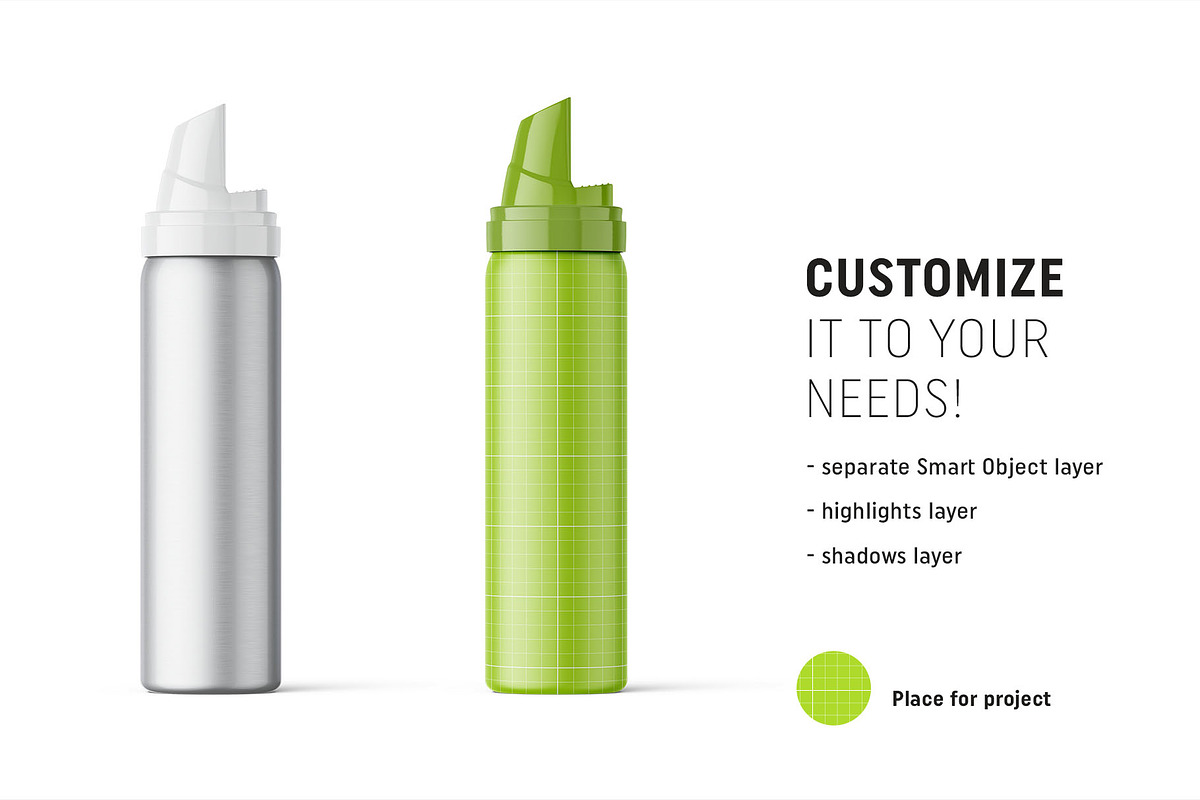 Metallic cosmetic bottle mockup, a Packaging Mockup by Smarty Mockups (Photo 2 of 5)