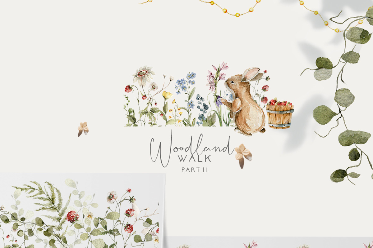 Woodland baby animals 2 Field flower, an Animal Illustration by 60secondsArt (Photo 10 of 16)