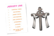 Christian Cross watercolor, an Illustration by Watercolor design (Thumbnail 3 of 6)