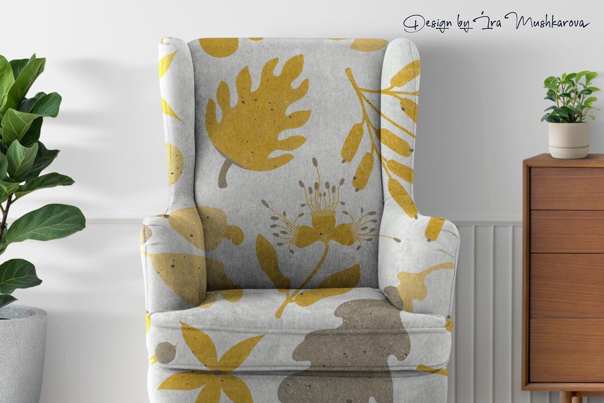 Wind. Botanical seamless pattern, a Pattern Graphic by Marta & Livonka (Photo 5 of 10)